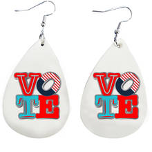 vote  earrings  two layers glitter faux leather cricut thanks giving gift double bulk order 2024 - buy cheap