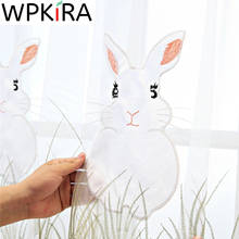 Cartoon Bunny Embroidered Tulle Curtain For Kids Girls Bedroom Lovely Sheer Voile for Glass Door Window Panel Rideaux ZH058H 2024 - buy cheap