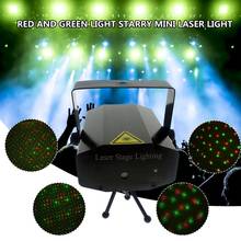 Mini LED Laser Projector Sound Activated Disco DJ Stage Light RG Strobe Lamp Birthday Wedding Christmas Party Starry Sky Lamp 2024 - buy cheap