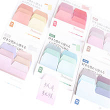 Bloc de notas adhesivas japonesas con gradiente de acuarela, papel adhesivo para diario, papelería, suministros escolares de oficina, 60 hojas por lote 2024 - compra barato