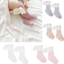Baby Girls Soft Cotton Socks Kids Long Knee High Leg Warmers Princess Angel Wings 0-4 Years Infant Baby Socks 2024 - buy cheap