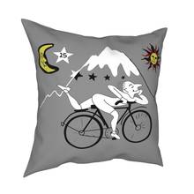 Funda de cojín de poliéster para decoración del hogar, cobertor de almohada para decoración del Día de la bicicleta Albert Hofmann, Lsd, para fiesta, sala de estar 2024 - compra barato