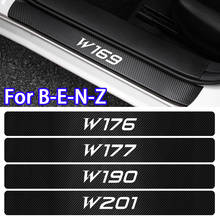 4PCS Car Carbon Fiber Door Sill Edge Guard Sticker for Mercedes-Benz AMG A B C D M S R G Class W108 W124 W126 W140 W168 W169 GLA 2024 - buy cheap