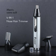 Rechargeable Nose Hair Trimmer Beard Shaver Women Eyebrow Trimmer Multifunctional 4 In 1 Electric Nose & Ear Trimmers 40D 2024 - buy cheap