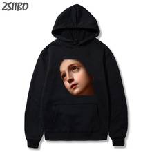 Men's Hoodies Virgin Mary 2019 New Michelangelo Funny Print Unisex Sweatshirt Men Hip Hop Hooded Tops Casual Streetwear XXS-4XL 2024 - buy cheap