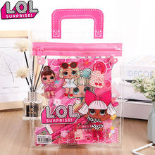 LOL сюрприз куклы новый креативный ПВХ портативный набор детских канцелярских принадлежностей LOL куклы школьные принадлежности для студентов рождественские подарки для девочек 2024 - купить недорого