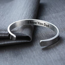 Браслет-манжета zorcins New DAD = POWER I Love You Dad, тонированные браслеты из нержавеющей стали, подарки для отца 2024 - купить недорого