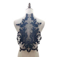 1Pc Embroidered back collar with mesh bottom Polyester embroidered corsage DIY lace Patch accessories 33X46cm 2024 - buy cheap