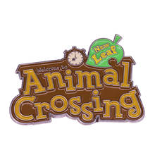 Pin esmaltado con logotipo de Animal Crossing, broche de hoja nuevo 2024 - compra barato