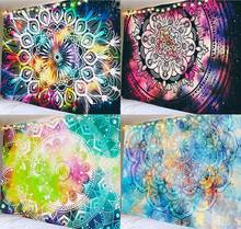 Mandala Tapestry Wall Hanging Flame Esoterics Witchcraft Bedroom Living Room Boho Decor Polyester Hippie Tapestries 2024 - buy cheap