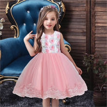 Vestido floral de princesa para meninas, roupa de verão para casamento e festas de aniversário para crianças de 2 a 10 anos 2024 - compre barato
