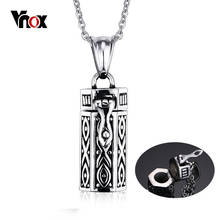 Vnox Memorial Cremation Urn Ashes Holder Pendant For Women Men Necklace Stainless Steel Unisex Stylish Openable Jewelry 2024 - buy cheap