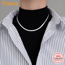Trustdavis Real 925 Sterling Silver Fashion 3mm Width Snake Chain Clavicle Necklace For Women Wedding Party Fine Jewelry DA1887 2024 - buy cheap
