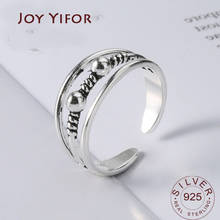 Anel de dedo feminino com abertura ajustável, anel de prata esterlina 925 com 3 camadas esculpidas, joia feminina com dedo do pé para praia 2024 - compre barato