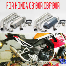 CB190 Full Exhaust Motorcycle Muffler Middle Pipe Moveable DB Killer Motocross Escape Moto FOR HONDA CB190R CBF190R CBF190R 2024 - buy cheap