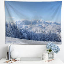 Tapeçaria personalizada de parede da montanha do neve, decoração para casa, retângulo, arte de parede, x cm 2024 - compre barato