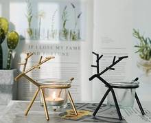 Candelabro de hierro nórdico, lámpara romántica, Simple, moderno, Retro, adornos de decoración para el hogar 2024 - compra barato