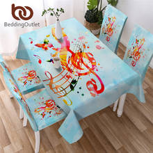 BeddingOutlet Music Note Tablecloth Watercolor Dinner Table Cloth Stylish Youth Home Decor Sky Blue Waterproof Table Cover 2024 - buy cheap