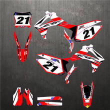 Free Customized Motorcycle Graphics & Background Stickers Kit Decal For Honda CRF250R CRF250 2014-2016 CRF450R CRF450 2013-2016 2024 - buy cheap