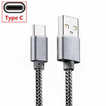 Cable USB tipo C de nailon trenzado, carga rápida para Samsung galaxy S8, A8, A9, 2018, A50, Note 10, ZTE, Axon 7, 9 pro, Nubia Z17, nuevo 2024 - compra barato