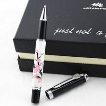 JINHAO 8802 металлическая и белая фарфоровая белая Роскошная средняя шариковая ручка 2024 - купить недорого