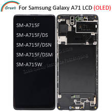 Montaje de Sensor de digitalizador táctil LCD OLED para Samsung Galaxy A71, para Samsung A715, A715F, A715FD, con marco y soporte de huella dactilar 2024 - compra barato