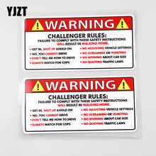 YJZT 2X 13.4CM×6.3CM High Quality CHALLENGER RULES Decoration Decal PVC Car Sticker 12C-0051 2024 - buy cheap