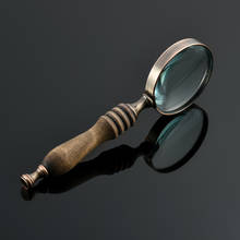 3X Metal Frame Handheld Magnifying Glass Optical Glass Lens Wood Handle Magnifier for Reading 2024 - buy cheap