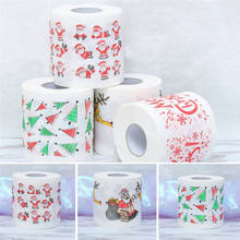Rollo de papel higiénico de Papá Noel para el hogar, suministros de Navidad, decoración de Navidad, 10x10cm 2024 - compra barato