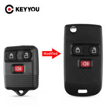 KEYYOU Car Key Case 3 Button For Ford Mercury Escape F150 E150 F250 Modified Car Remote Flip Fob Auto Uncut FO38 Key Cover 2024 - buy cheap