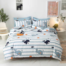 Solstice-novo conjunto de camas para meninas, 4 peças, lençol, fronhas, edredom, colcha, estilo listrado, tamanho único 2024 - compre barato