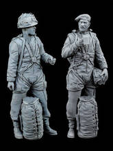 1:35 Scale Die-cast Resin War Scene Model Resin Modern British Airborne Soldier Static 2-person Model 2327 2024 - buy cheap