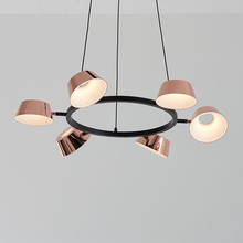 Lustre nórdico portátil, modelo moderno, minimalista, criativo, giratório, para sala de jantar, estar, quarto 2024 - compre barato