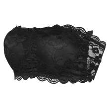 1PCS Women Solid Wrap Chest Sexy Lace Strapless Bras Full Cup Bandeau Padded Base Layer Tube Tops Newest 2024 - buy cheap