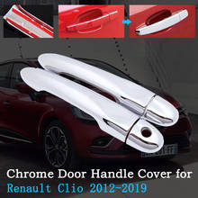Chrome Car Door Handle Cover for Renault Clio IV MK4 2012~2019 Car Trim Set Exterior Accessories 2013 2014 2015 2016 2017 2018 2024 - buy cheap