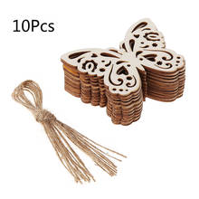 10pcs Laser Cut Wood Butterfly Embellishment Wooden Shape Craft Wedding Decor 2024 - buy cheap
