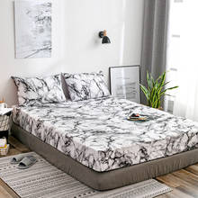 Venda de mármore folha de cama colchão protetor capa 1.5m 1.8m antiderrapante all inclusive equipado folha feita sob encomenda 2024 - compre barato