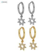 Kikichicc 925 Sterling Silver Round Star Drop Earring Women Luxury Dangle Charms Piercing Ohrringe Rock Punk Luxury Jewelry 2024 - buy cheap