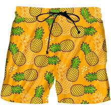 Pantalones cortos de verano para hombre, Shorts informales con estampado de fruta en 3D, piñas anaranjadas, estilo Hip Hop, para playa, gran tamaño, venta al por mayor 2024 - compra barato