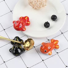 1pc Ceramic Chopsticks Cartoon Holder Rack Fish Chopsticks Holder 2024 - buy cheap