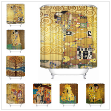 Meife-cortina de ducha personalizada de alta calidad de Gustav Klimt, tejido de poliéster, impermeable, para Baño 2024 - compra barato
