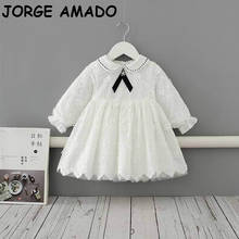 2020 outono novas meninas do bebê vestido de queda branco rendas manga longa princesa vestido para meninas crianças roupas 0-4years e2188 2024 - compre barato