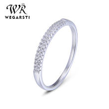 WEGARSTI 100% 925 Sterling Silver Rings For Women Wedding Band Jewelry With Moissanite Engagement Ring Party Gift Wholesale 2024 - buy cheap