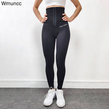 Calça feminina elástica de compressão com cintura alta wmuncc, calça de ginástica para musculação corporal, modelagem esportiva, controle de barriga, ioga 2024 - compre barato