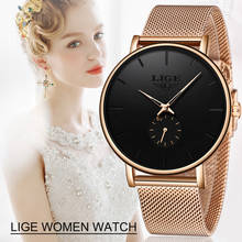2021 LIGE Brand Luxury Women Casual Watch Waterproof Wristwatch Women Fashion Dress All Stainless Steel Ladies Clock Reloj Mujer 2024 - buy cheap