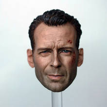 1/6 Die Hard John Mcclane Bruce Willis Battle Damage Head Carved Sculpt Model for 12" Body   Injured wounded face with blood 2024 - buy cheap