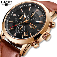 2020 мужские деловые часы LIGE Топ бренд Роскошные спортивные часы для мужчин водонепроницаемые часы с датой кварцевые мужские часы Relogio Masculino + коробка 2024 - купить недорого