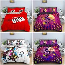 Music Pattern Bedding Set Music Notation And Instrument Duvet Cover Set Comforter Cover With Pillowcase 2/3 PCS Home Textiles 2024 - buy cheap