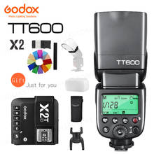 Godox TT600 2,4G Беспроводная вспышка для камеры Speedlite + передатчик X2T беспроводной триггер для вспышки для Canon Nikon Fujifilm Sony Olympus 2024 - купить недорого