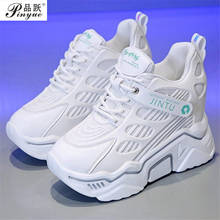 Spring Women Chunky Sneakers   Fashion Lace Up Dad Shoes  Female Platform Casual Shoes White Woman Trainers 10.5cm 2024 - buy cheap